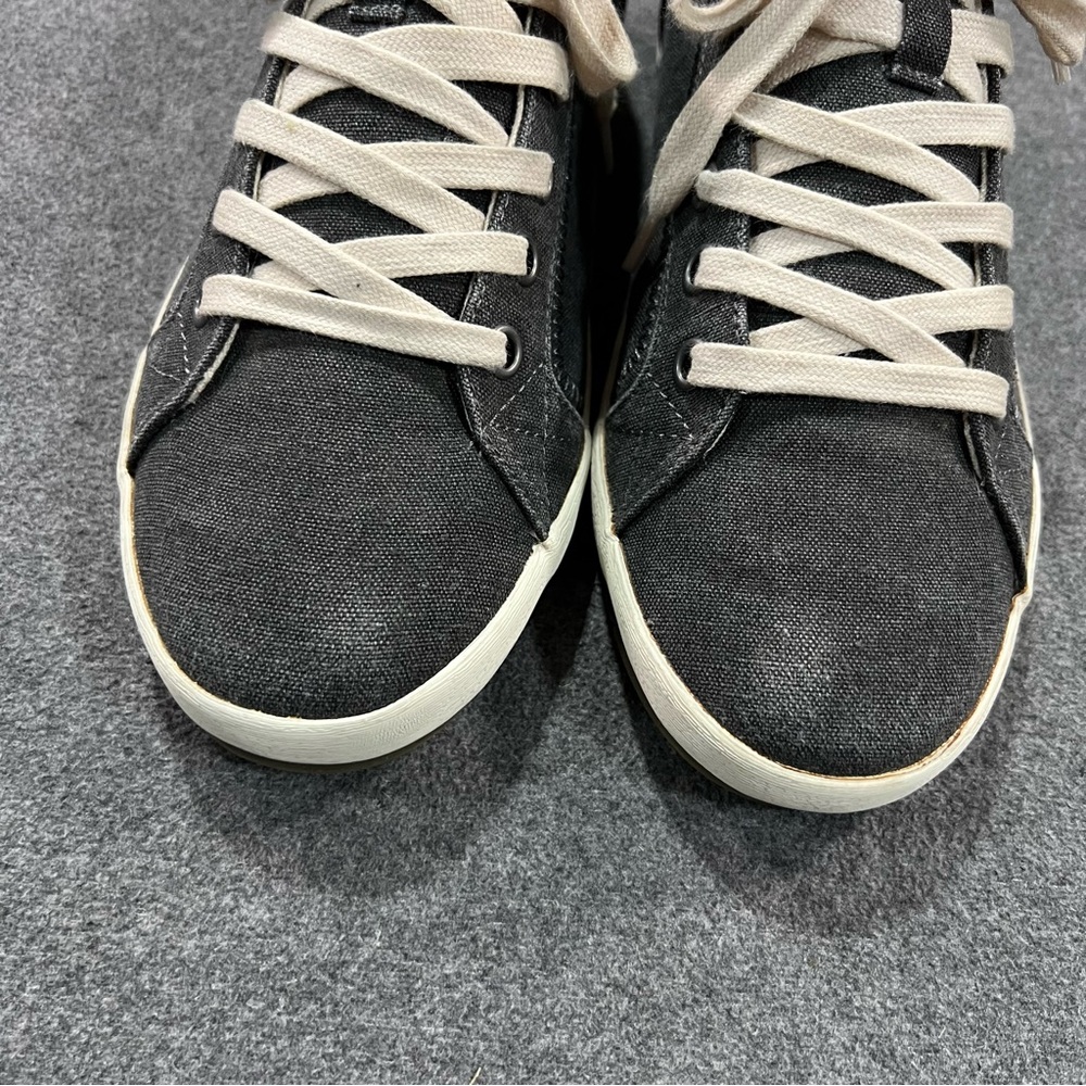 Taos Star Shoes Sneakers Womens Size 8 Dark Gray Washed Denim Casual Lace Up - Picture 3 of 13